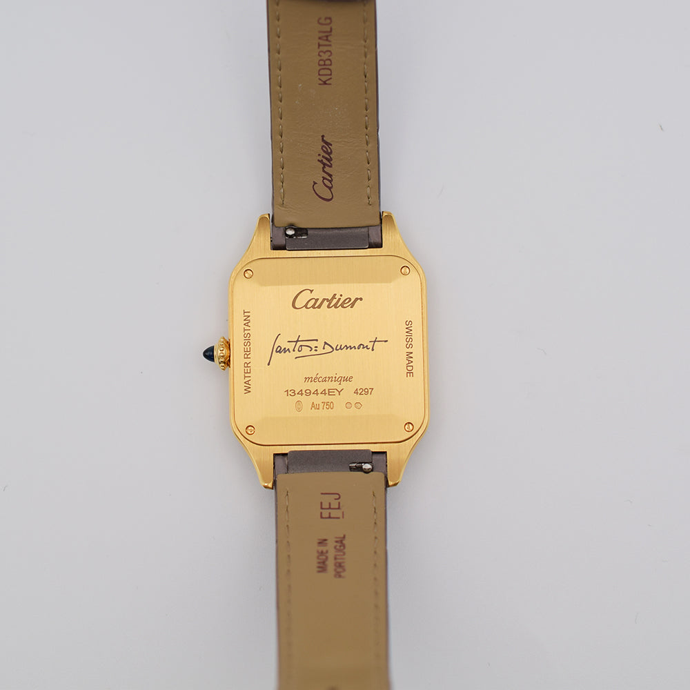 Santos-Dumont Large Manual Winding - Yellow Gold - 43.5mm x 31.4mm  WGSA0097