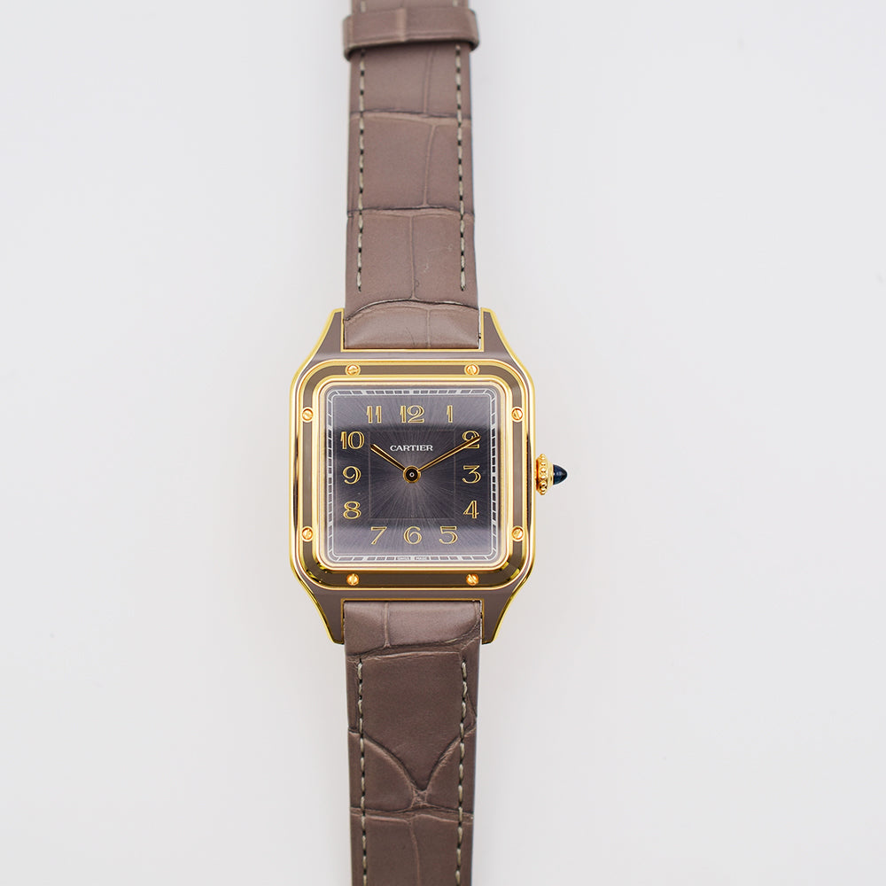 Santos-Dumont Large Manual Winding - Yellow Gold - 43.5mm x 31.4mm  WGSA0097