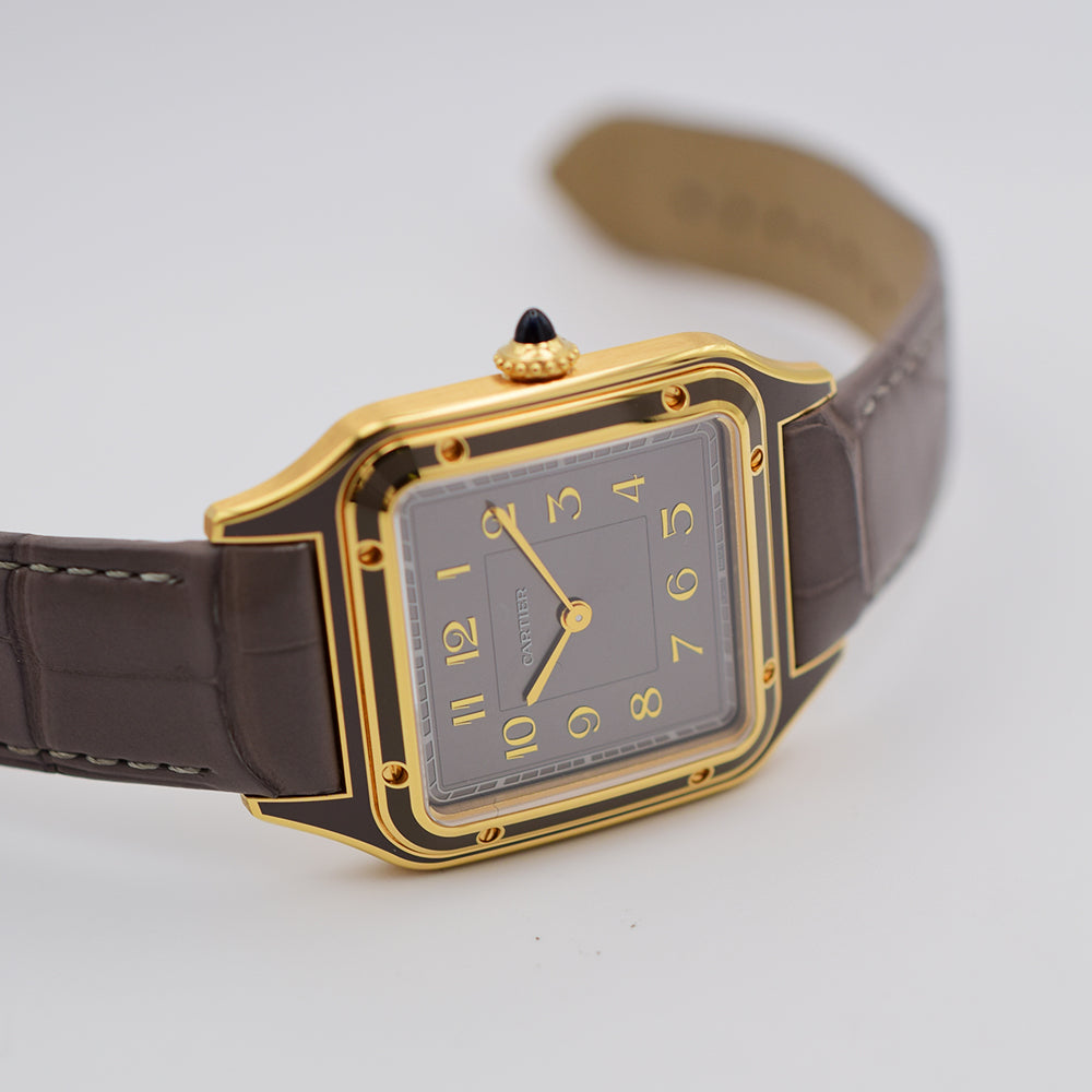 Santos-Dumont Large Manual Winding - Yellow Gold - 43.5mm x 31.4mm  WGSA0097