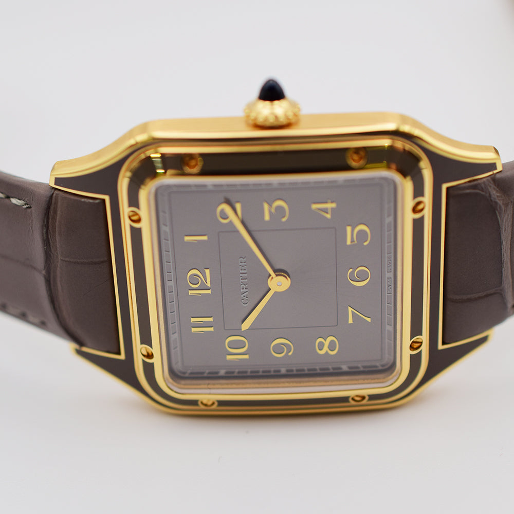 Santos-Dumont Large Manual Winding - Yellow Gold - 43.5mm x 31.4mm  WGSA0097