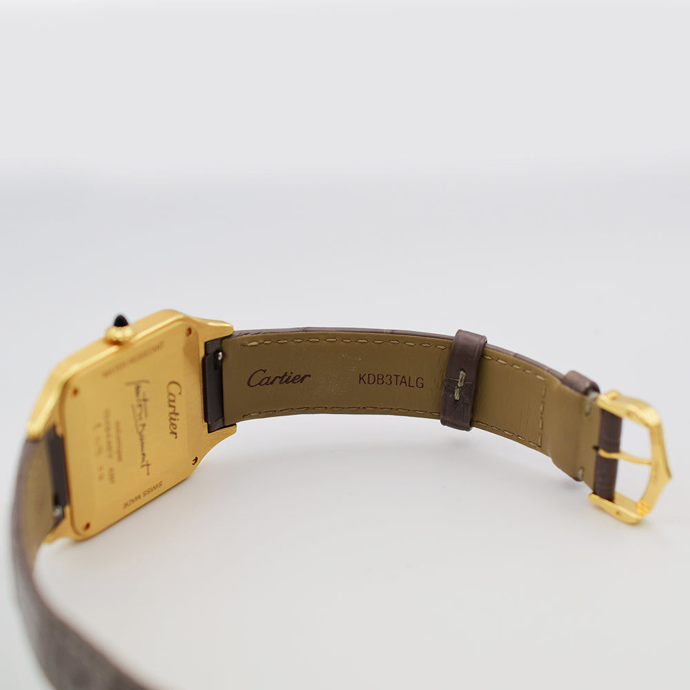 Santos-Dumont Large Manual Winding - Yellow Gold - 43.5mm x 31.4mm  WGSA0097