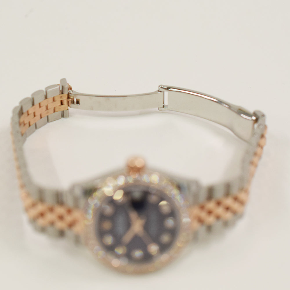 Datejust 28mm Diamond Bezel Steel and Rose Gold 279381RBR
