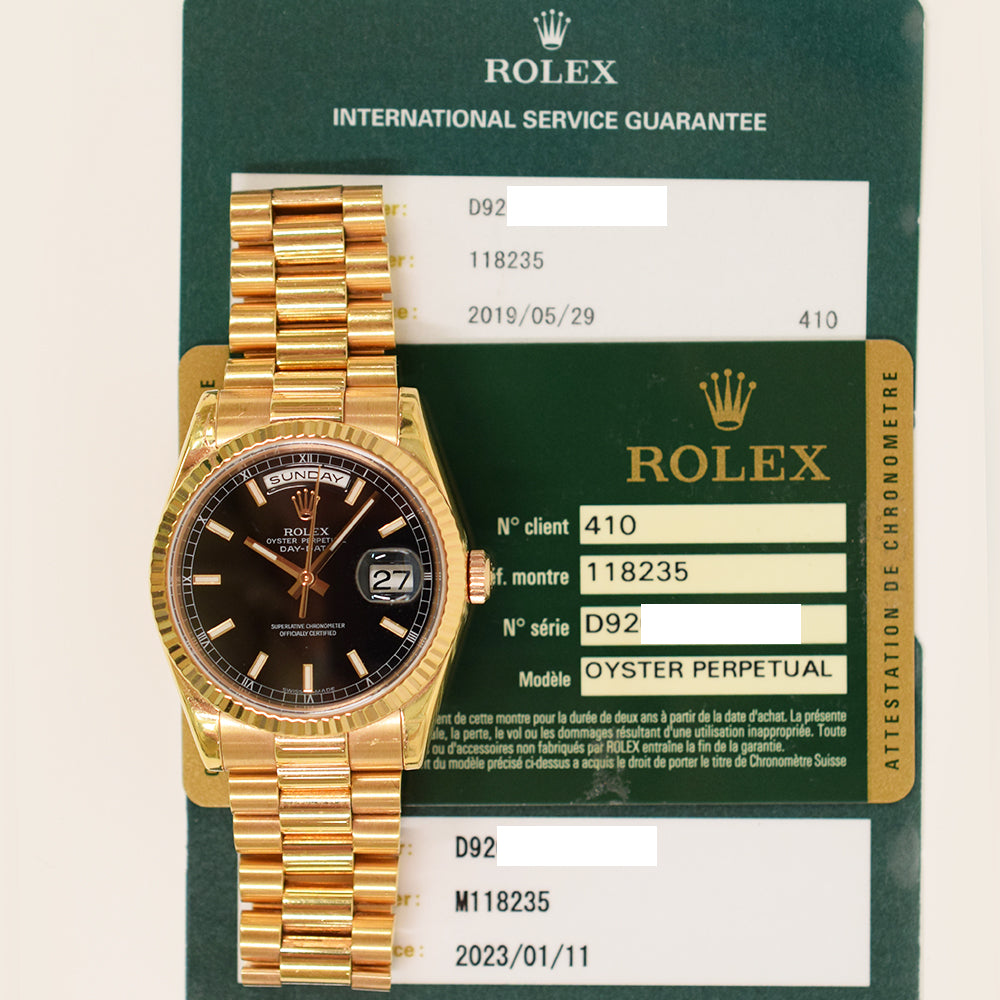 Day-Date President 36mm Rose Gold 118235