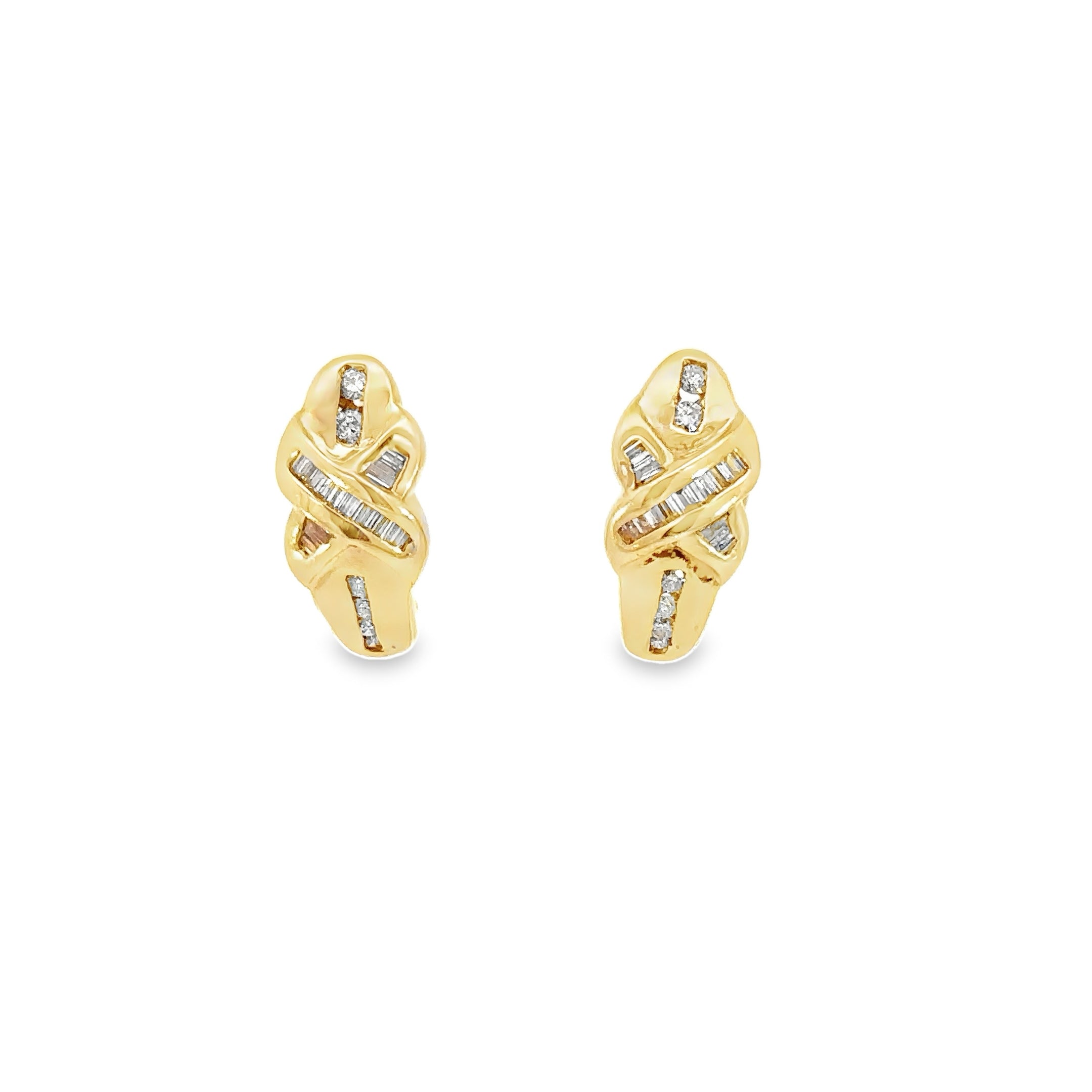 -E- 14kt yg Diamond Earrings