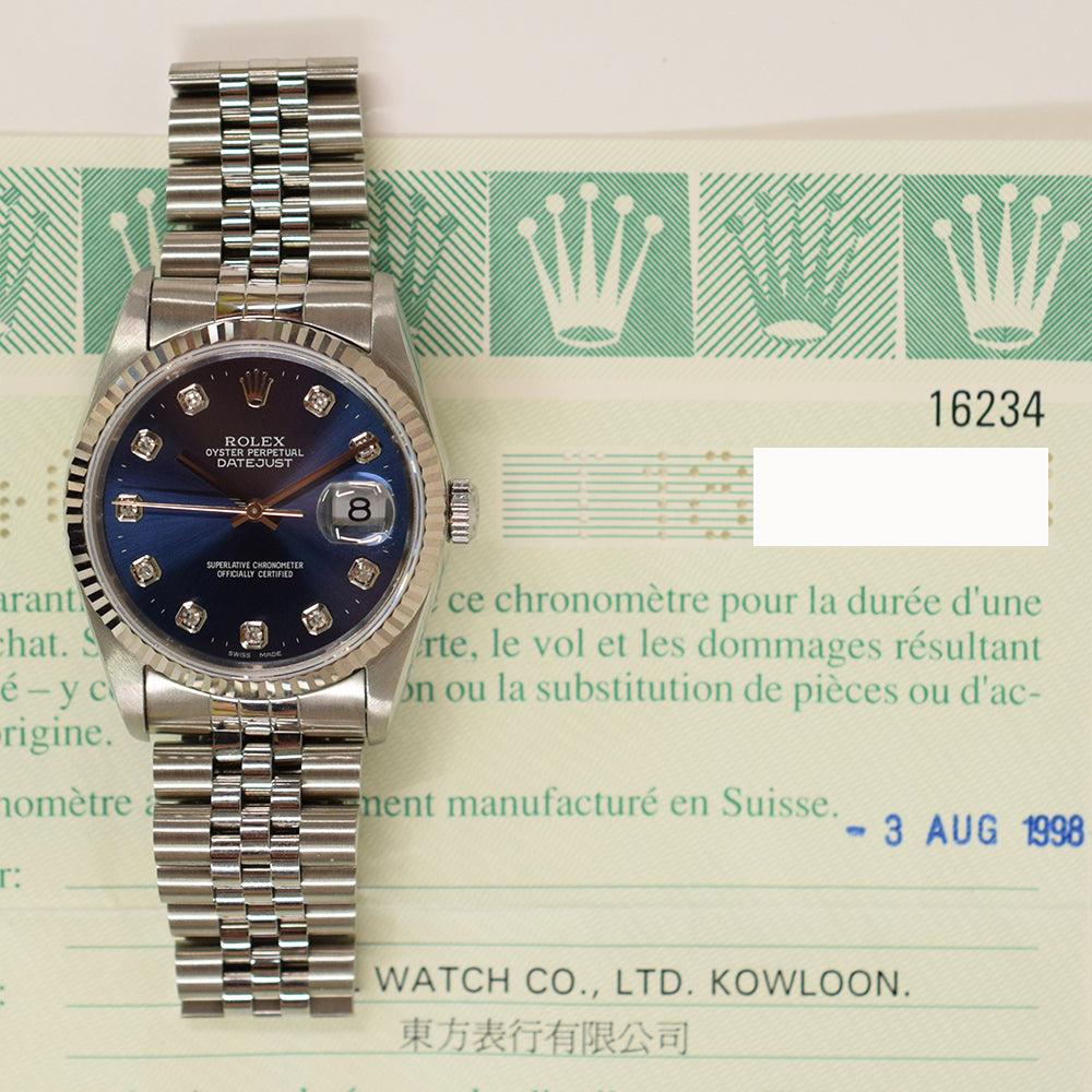 Datejust 36mm Steel and White Gold 16234G