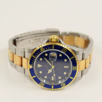 Submariner Date 40mm Blue Bezel Steel and Yellow Gold 16613