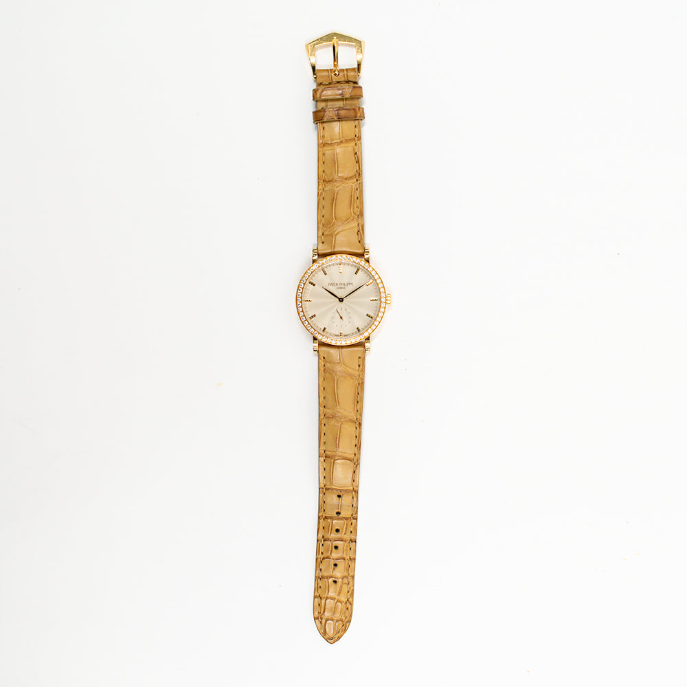 Calatrava 31mm Diamond Bezel Rose Gold 7120R-001