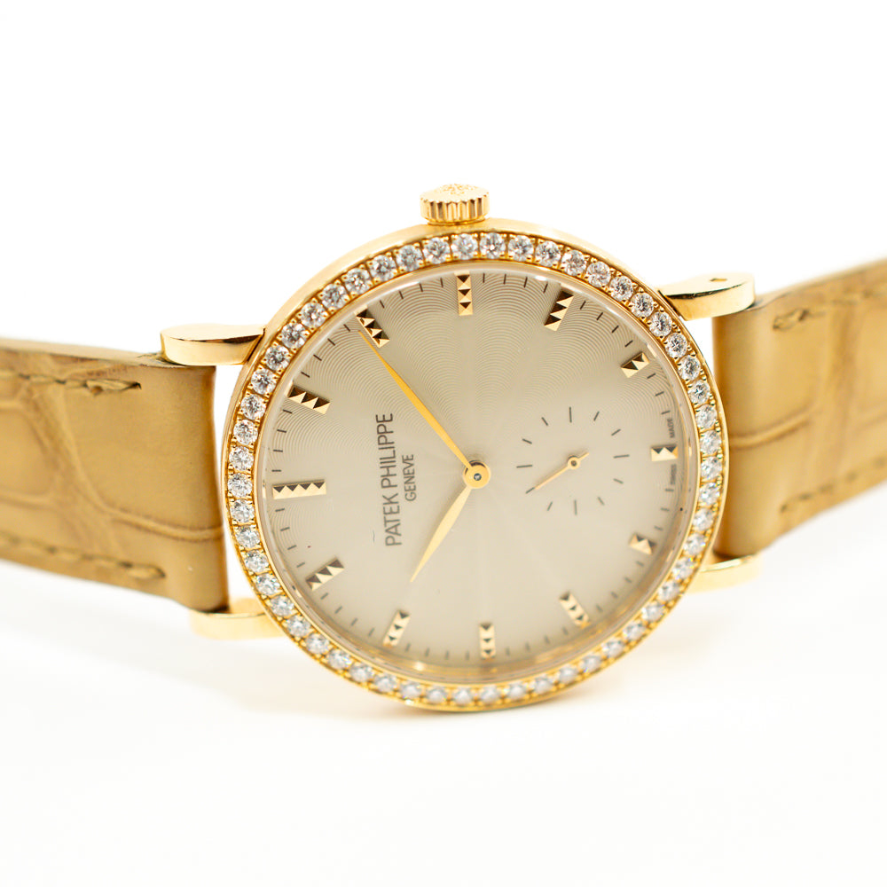 Calatrava 31mm Diamond Bezel Rose Gold 7120R-001