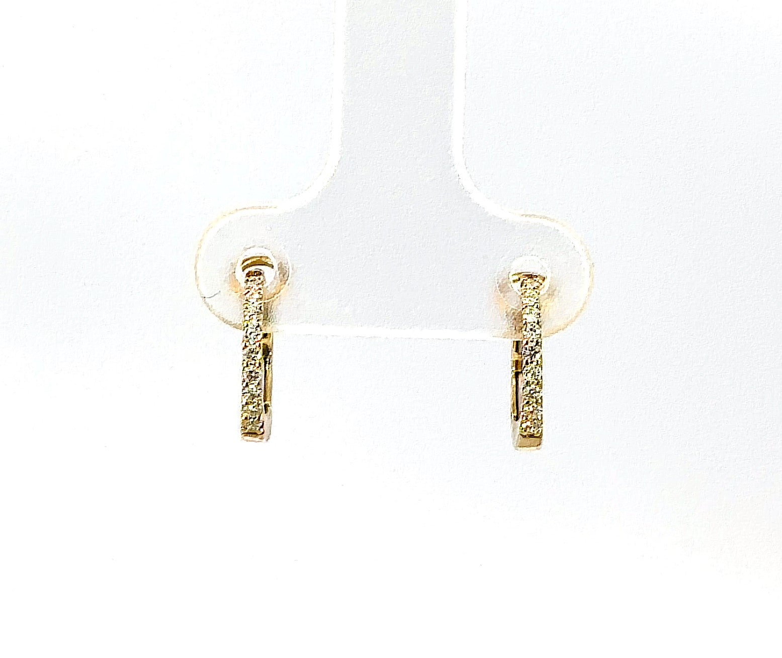 14k yg & dia small hoop earrin