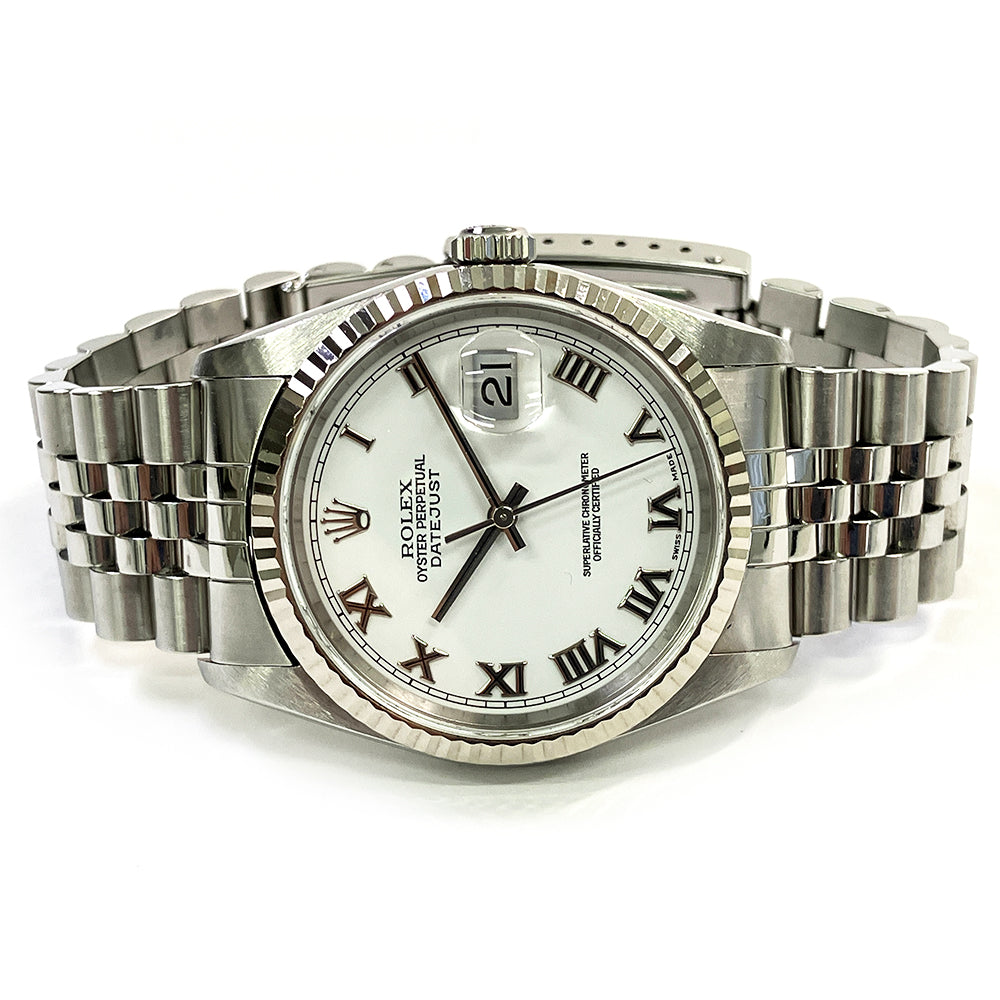 Datejust 36mm Steel and White Gold 16234
