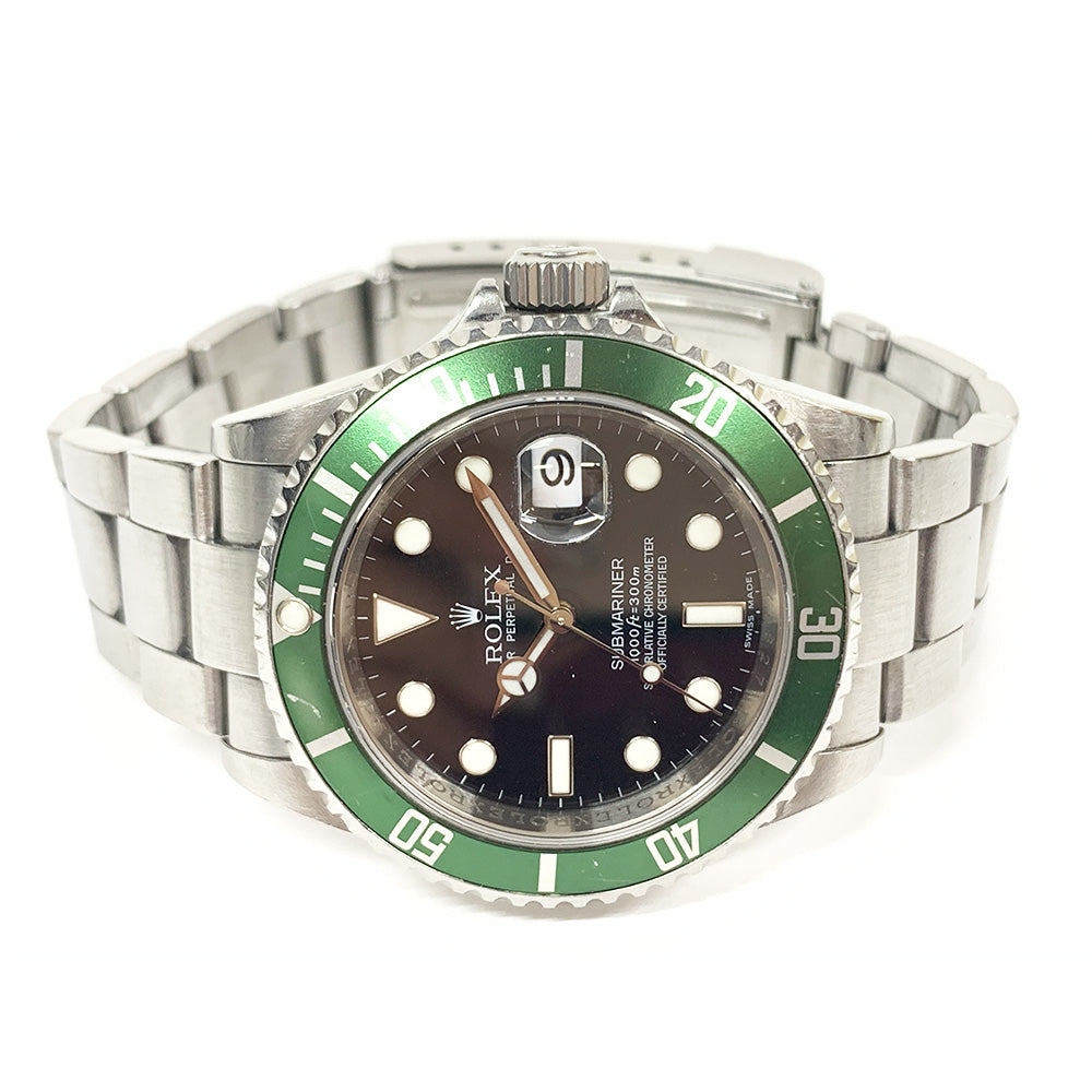 Submariner Date 40mm "Kermit" Steel 16610LV