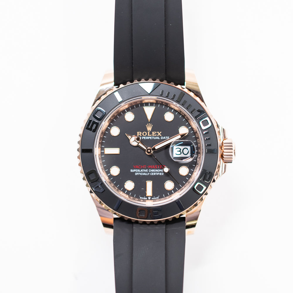 Yacht-Master 40mm Rose Gold on Strap 126655