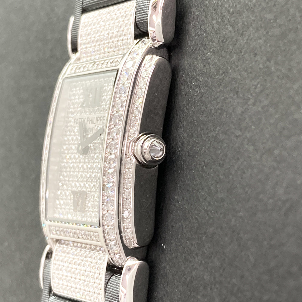 Twenty~4 Quartz 25mm x 30mm Diamond Bezel/Case Pave Diamond Dial White Gold 4910G-001
