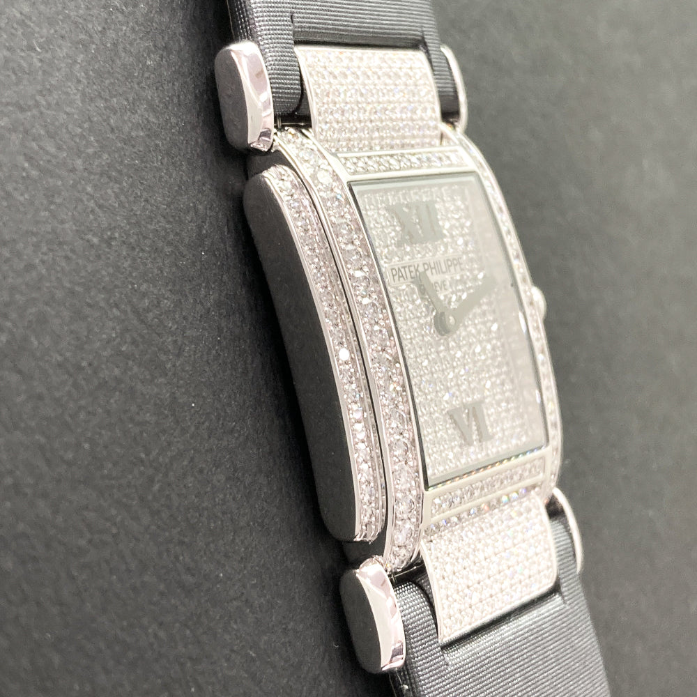 Twenty~4 Quartz 25mm x 30mm Diamond Bezel/Case Pave Diamond Dial White Gold 4910G-001