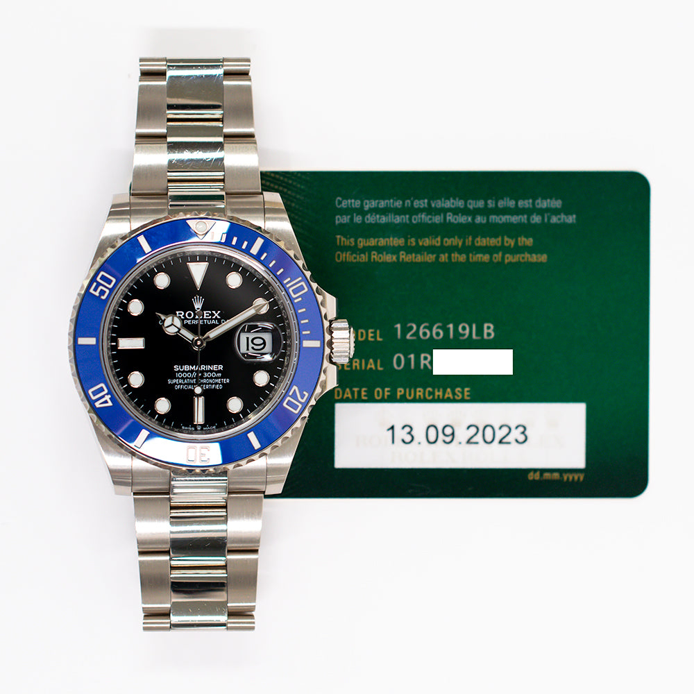 Submariner 41mm Blue Bezel White Gold 126619LB