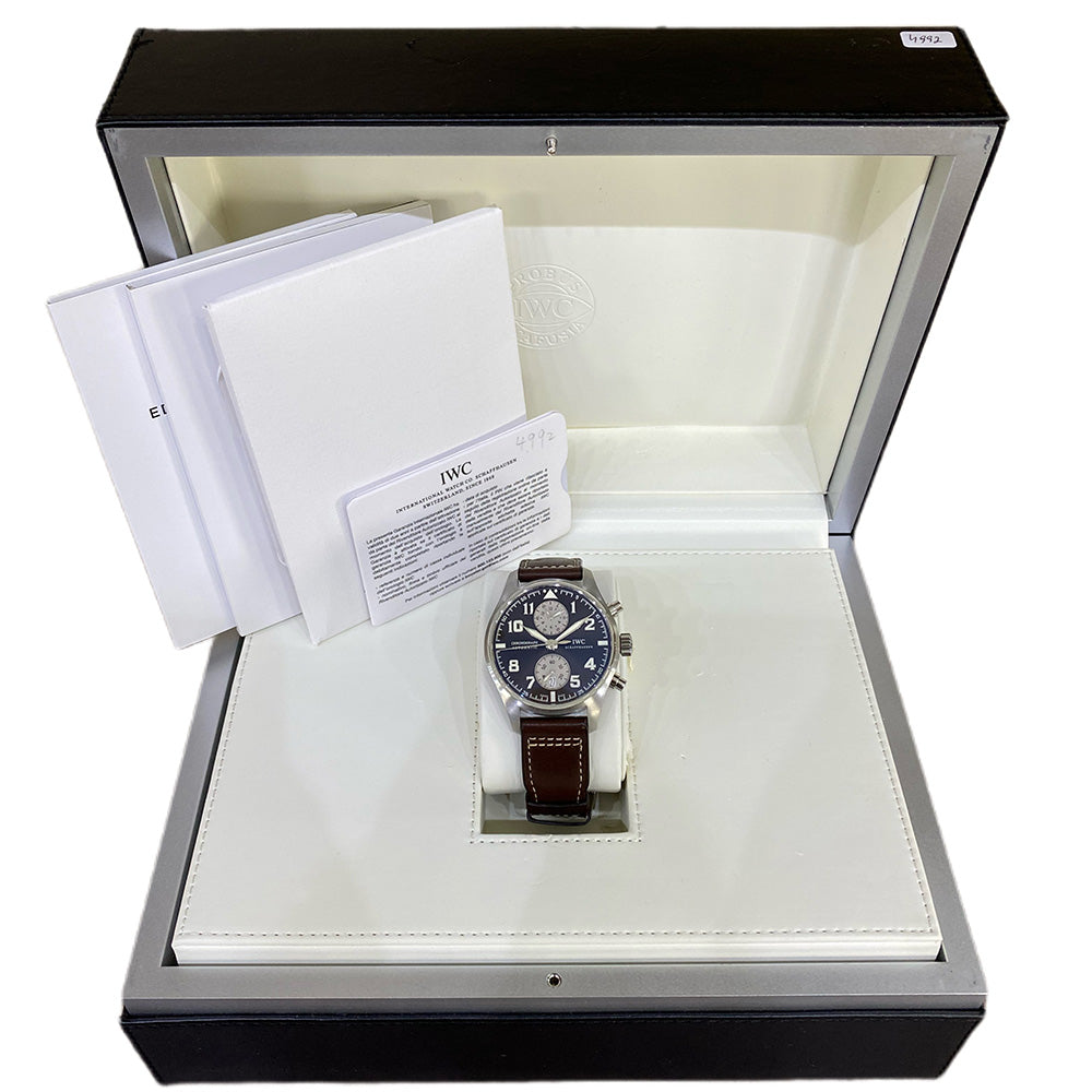 Pilots 43mm Antoine De Saint Exupery Automatic Chronograph Stainless Steel IW387806