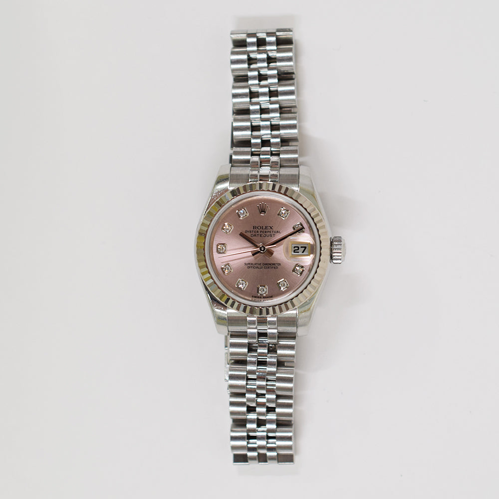 Lady Datejust 26mm Steel and White Gold 179174G