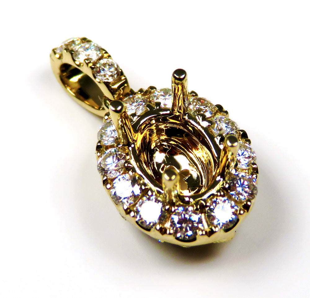 14kt yg smnt pendant w/dia hal