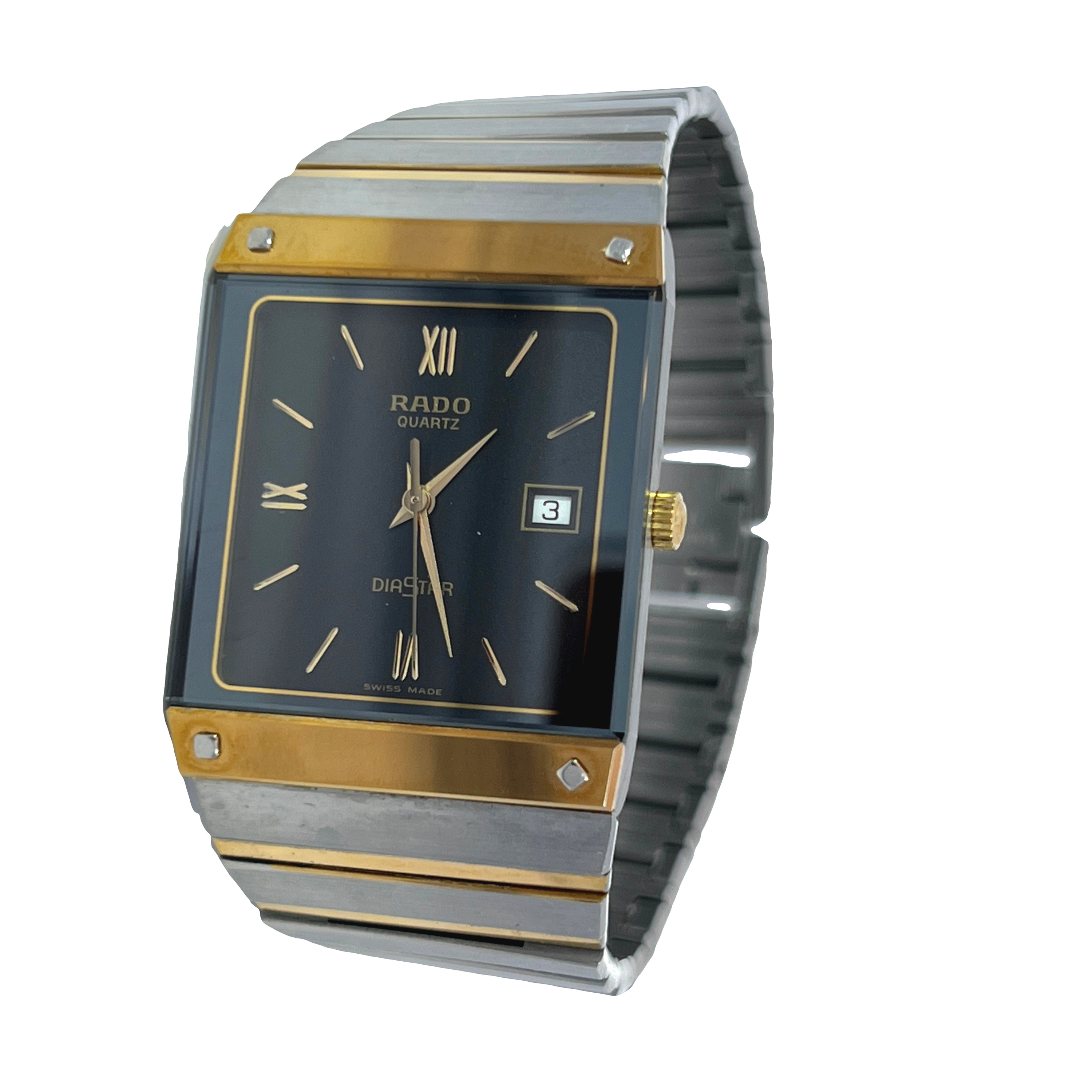 Pre-Owned Rado DiaStar Quartz 26mm Ref. 129.0195.3 Black Dial Two-Tone Watch