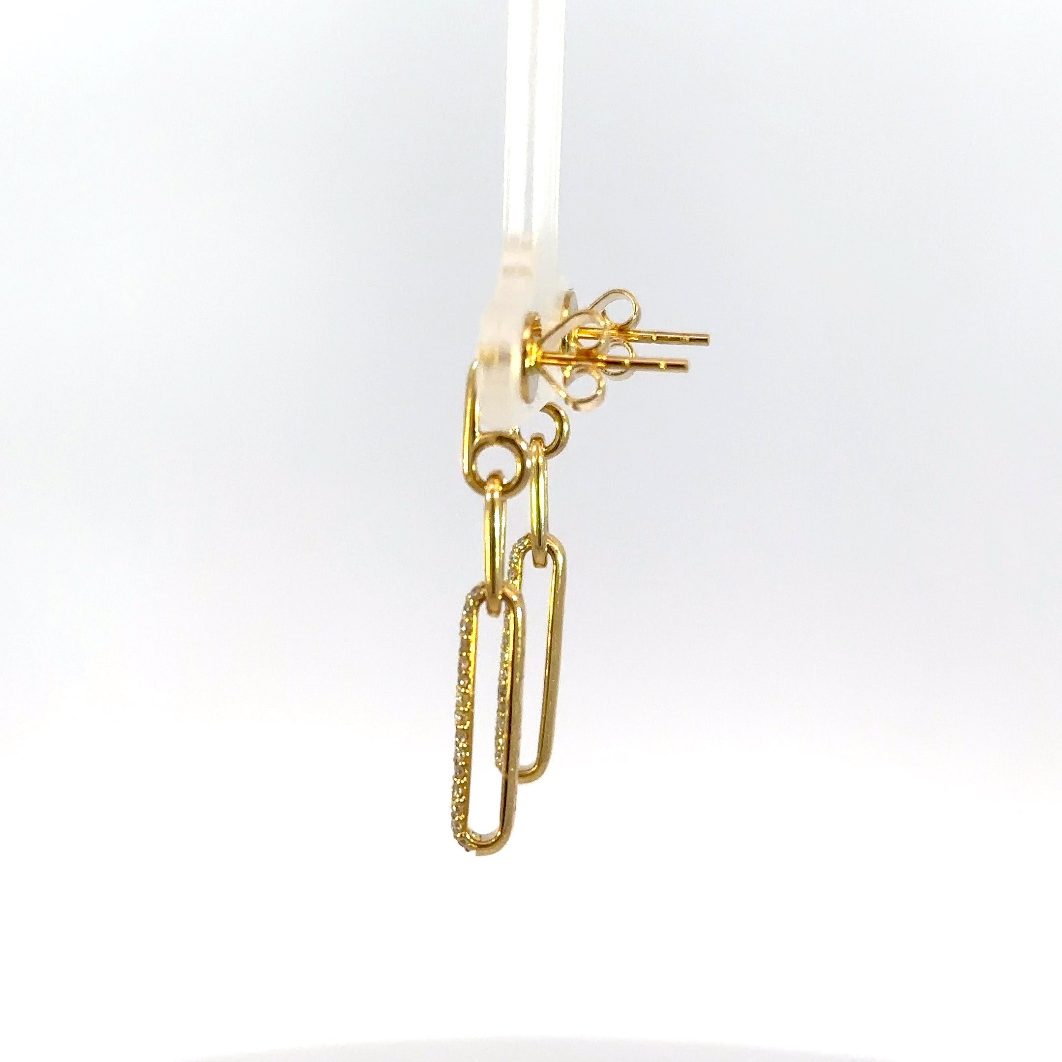 18k yg & dia open flat link da