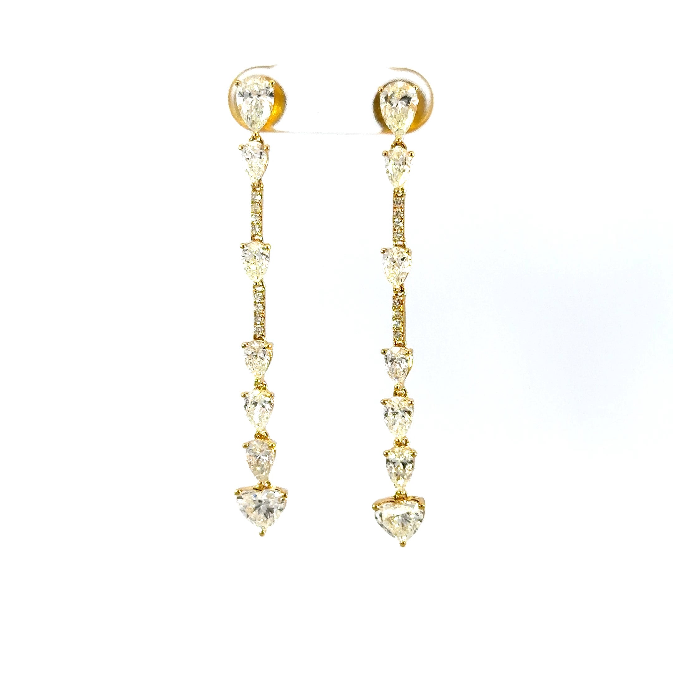 18kt yg Dangle Earrings with