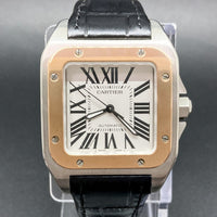 Santos 100 Steel/Rose Gold Bezel - 44.2mm x 35.6mm W20107X7