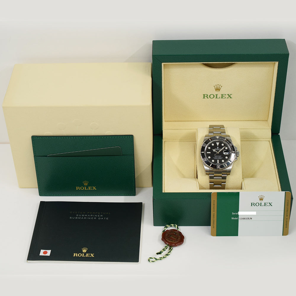 Submariner Date 40mm Black Bezel Steel 116610LN