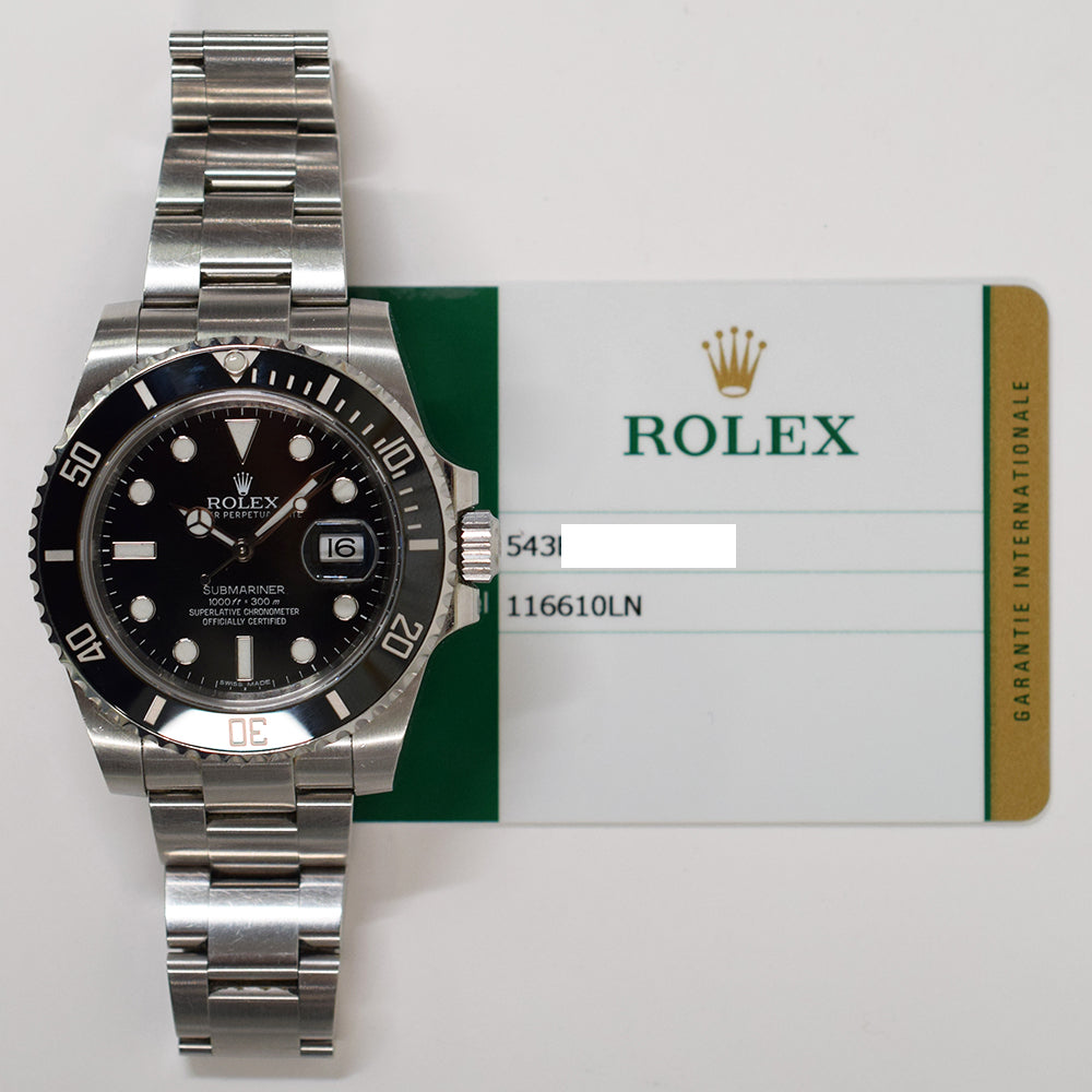 Submariner Date 40mm Black Bezel Steel 116610LN