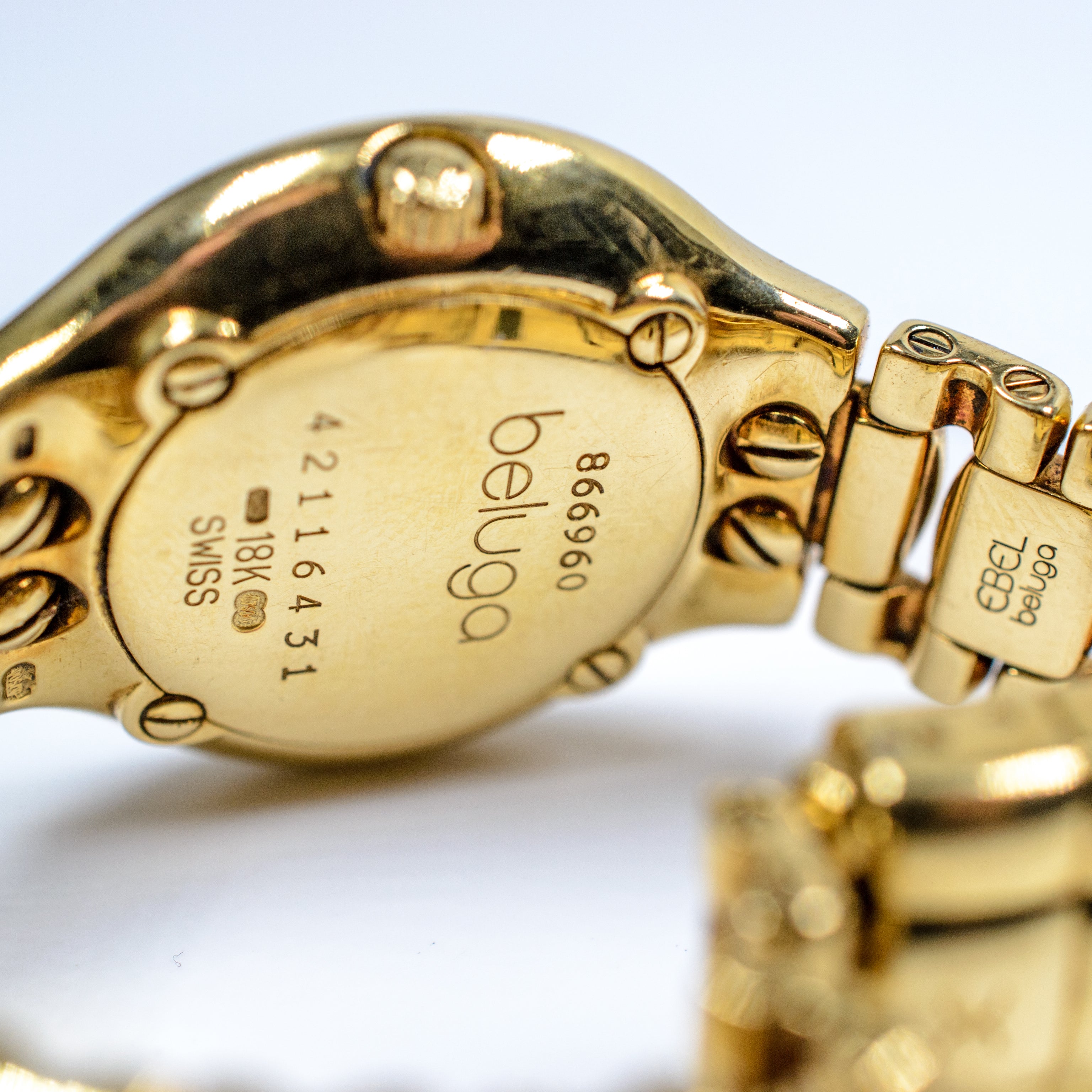 EBEL　E 1090121 18K-750 レディース時計 O.H.済 中古品 E- Ebel Beluga 18kt yg ladies – Golden Anvil Jewelers