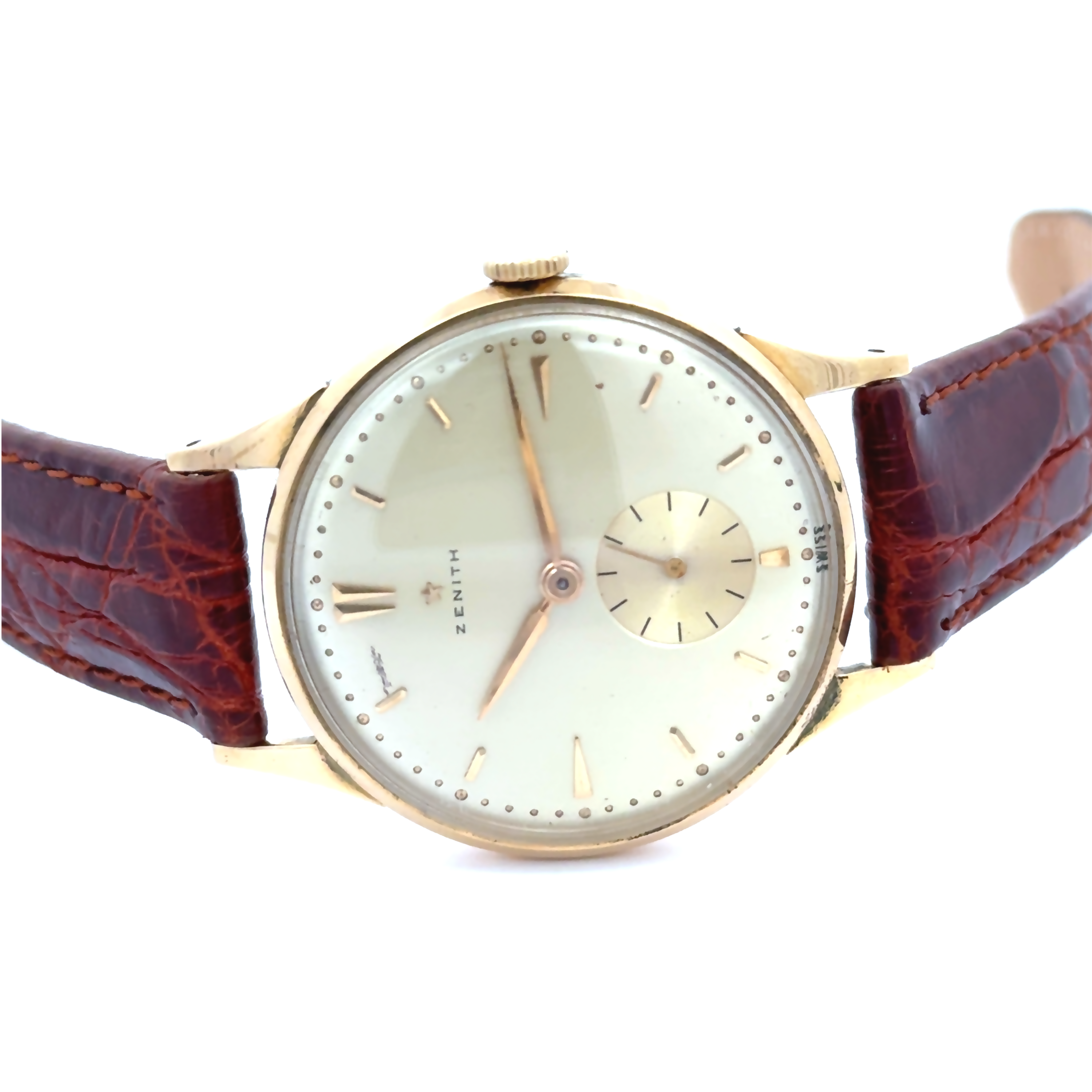 Pre-Owned Zenith Vintage Calatrava 18K Gold Champagne Dial Manual Watch