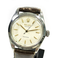 Vintage Oyster Precision 32mm Silver Honeycomb Dial Steel 6426