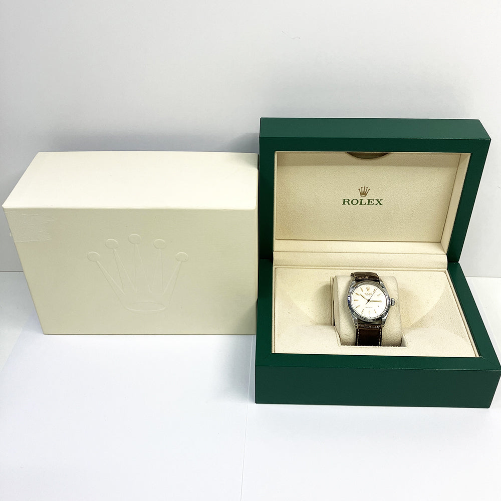 Vintage Oyster Precision 32mm Silver Honeycomb Dial Steel 6426