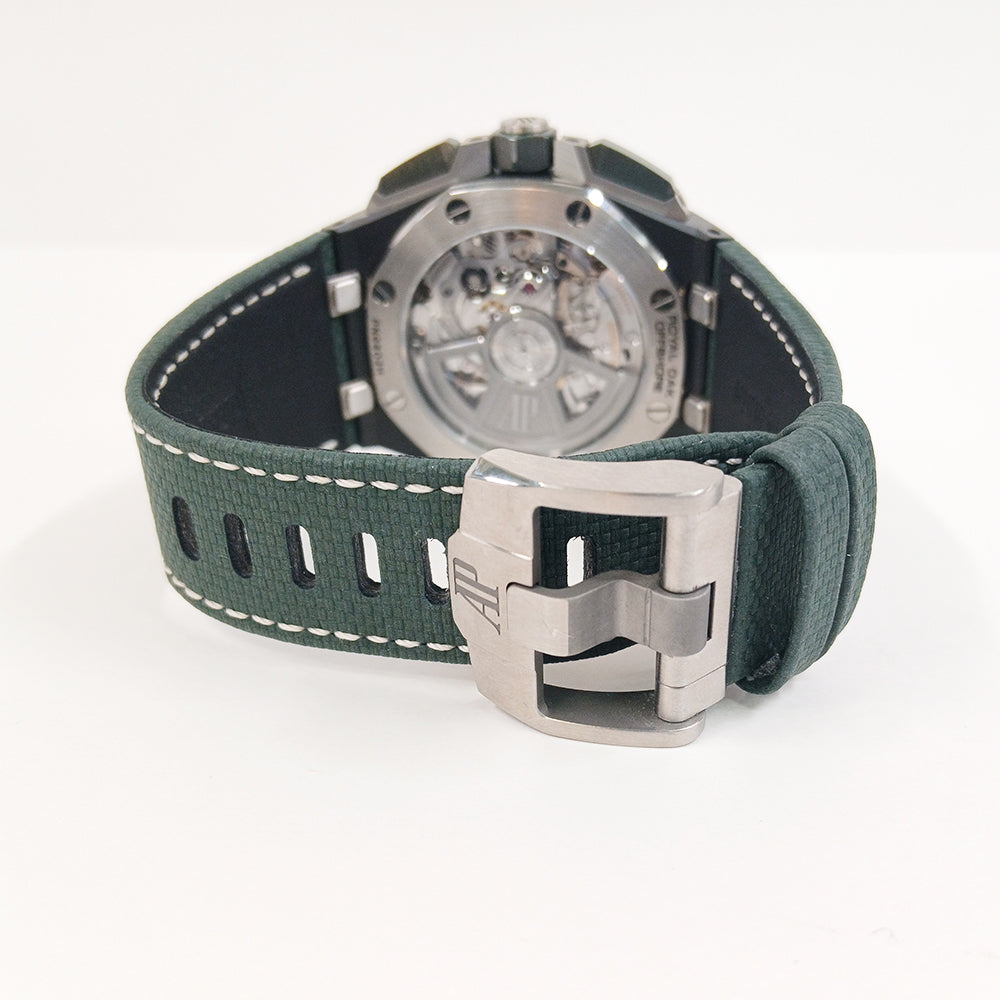 Royal Oak Offshore Chronograph 44mm Green Ceramic Bezel Green Rubber Strap 26420CE.OO.A063VE.01