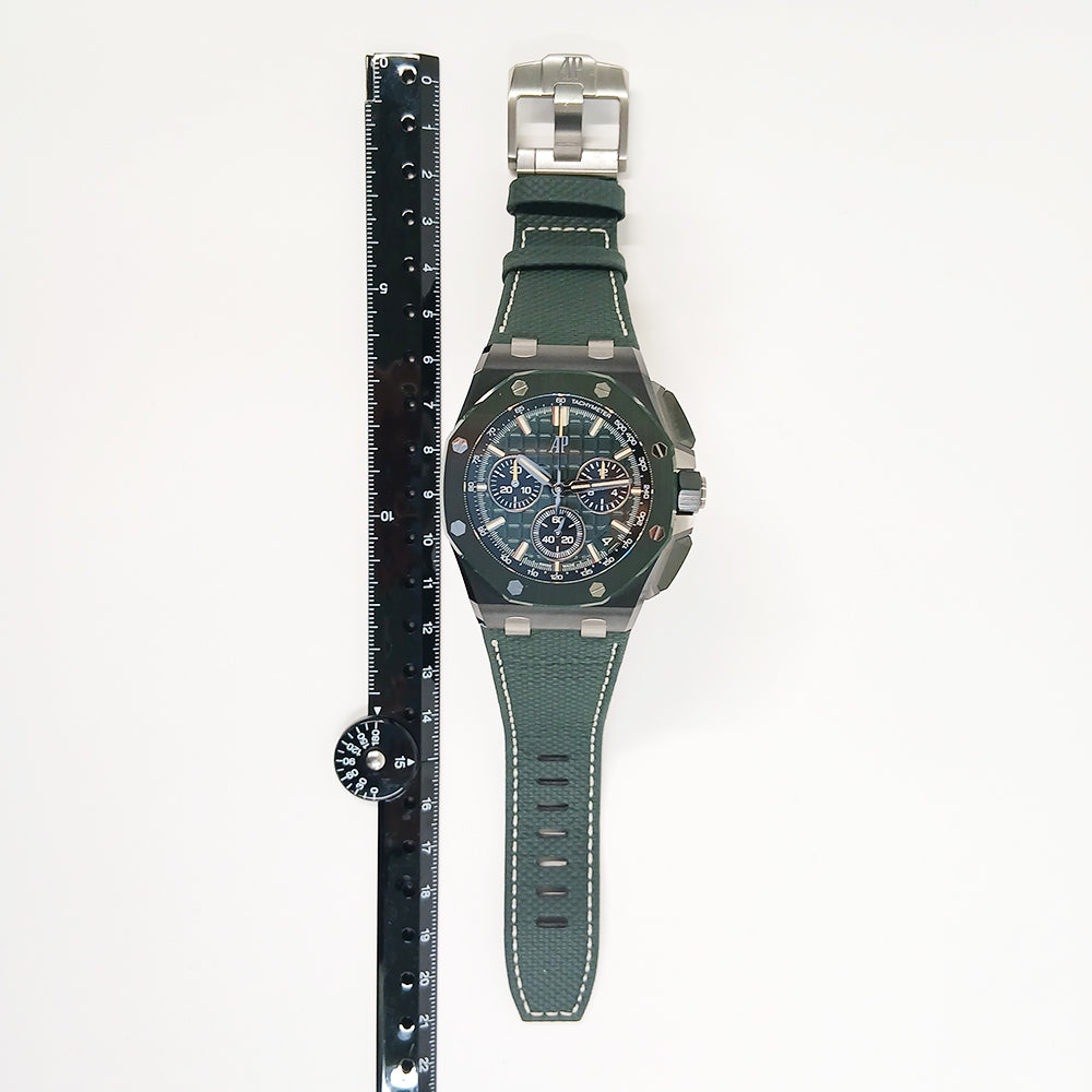 Royal Oak Offshore Chronograph 44mm Green Ceramic Bezel Green Rubber Strap 26420CE.OO.A063VE.01