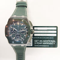 Royal Oak Offshore Chronograph 44mm Green Ceramic Bezel Green Rubber Strap 26420CE.OO.A063VE.01