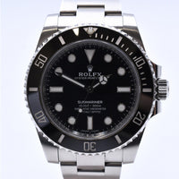 Submariner No Date 40mm Steel Ceramic Bezel 114060