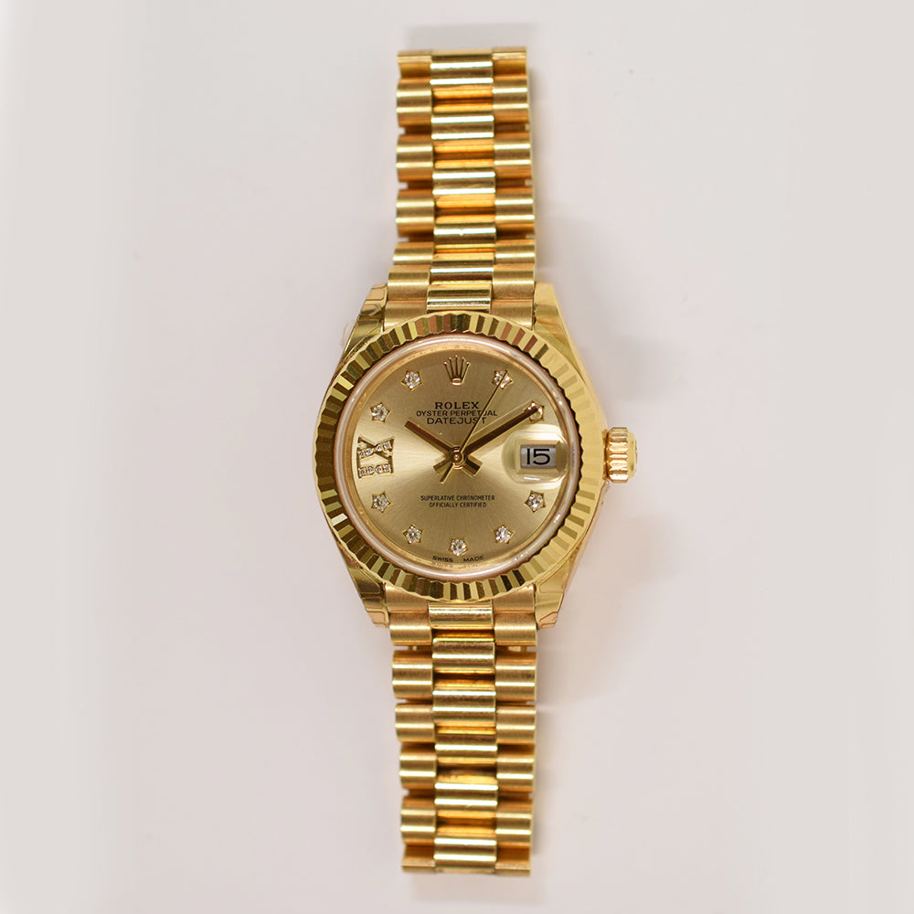 Datejust 28mm Yellow Gold 279178 – Golden Anvil Jewelers