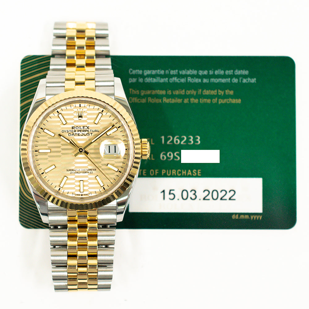 Datejust 36mm Steel and Yellow Gold 126233