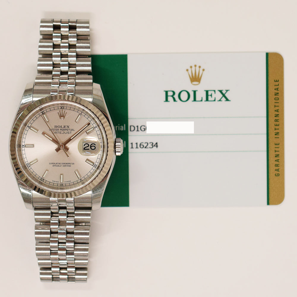 Datejust 36mm Steel and White Gold 116234