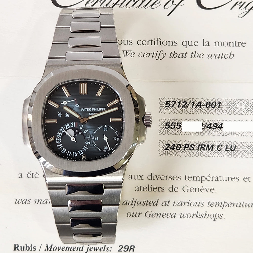 Nautilus 40mm Moonphase Stainless Steel 5712/1A-001