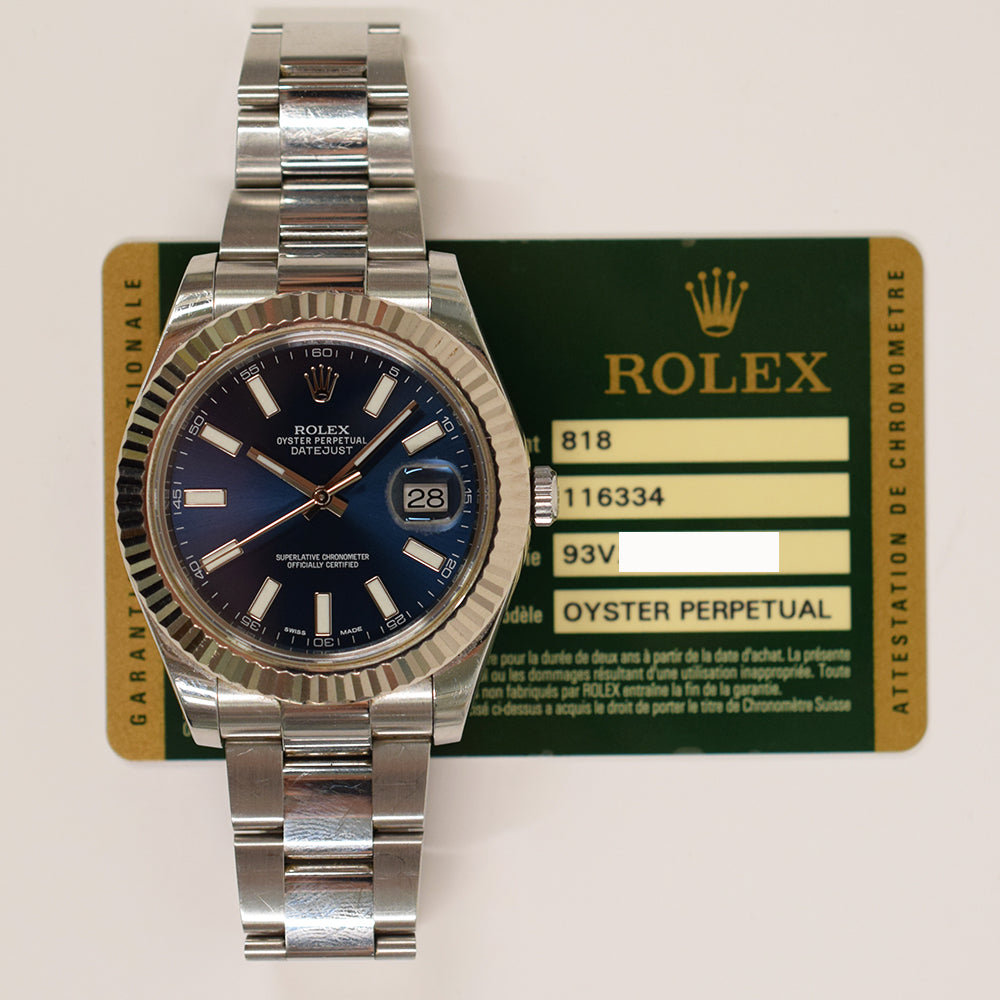 Datejust II Steel and White Gold 116334