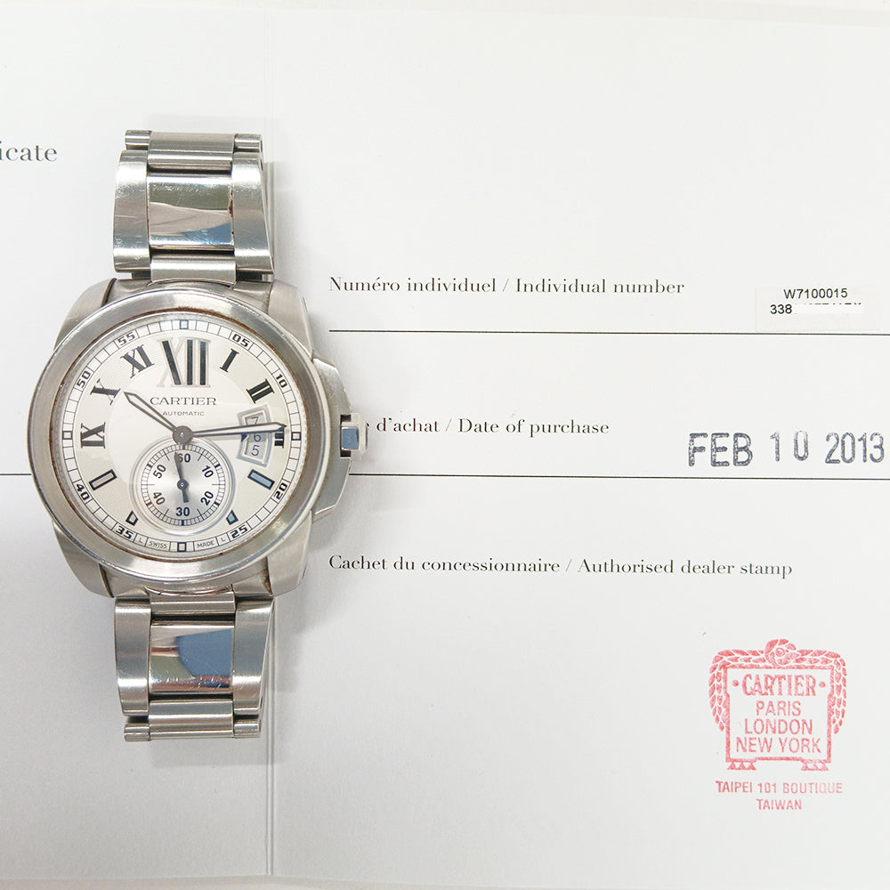 Calibre de Cartier 42mm Steel W7100015