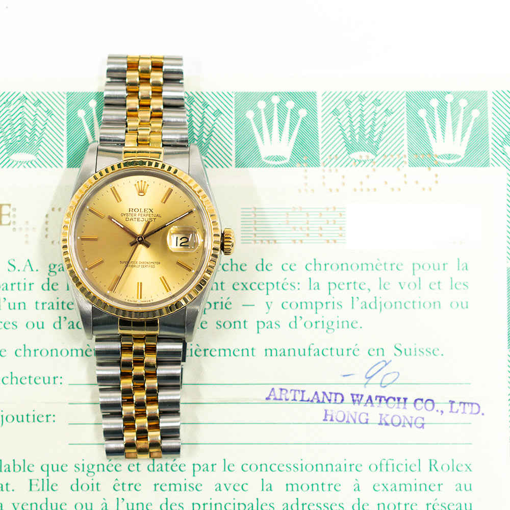 Datejust 36mm Steel and Yellow Gold 16233