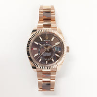 Sky-Dweller 42mm Rose Gold Fluted Bezel 326935