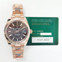 Sky-Dweller 42mm Rose Gold Fluted Bezel 326935