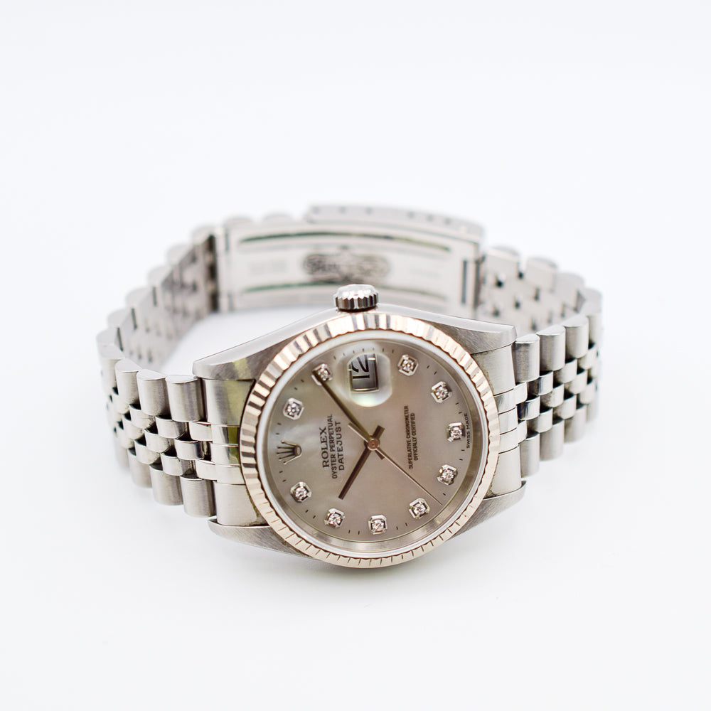 Datejust 36mm Steel and White Gold 16234