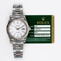 Datejust II Steel and White Gold 116334