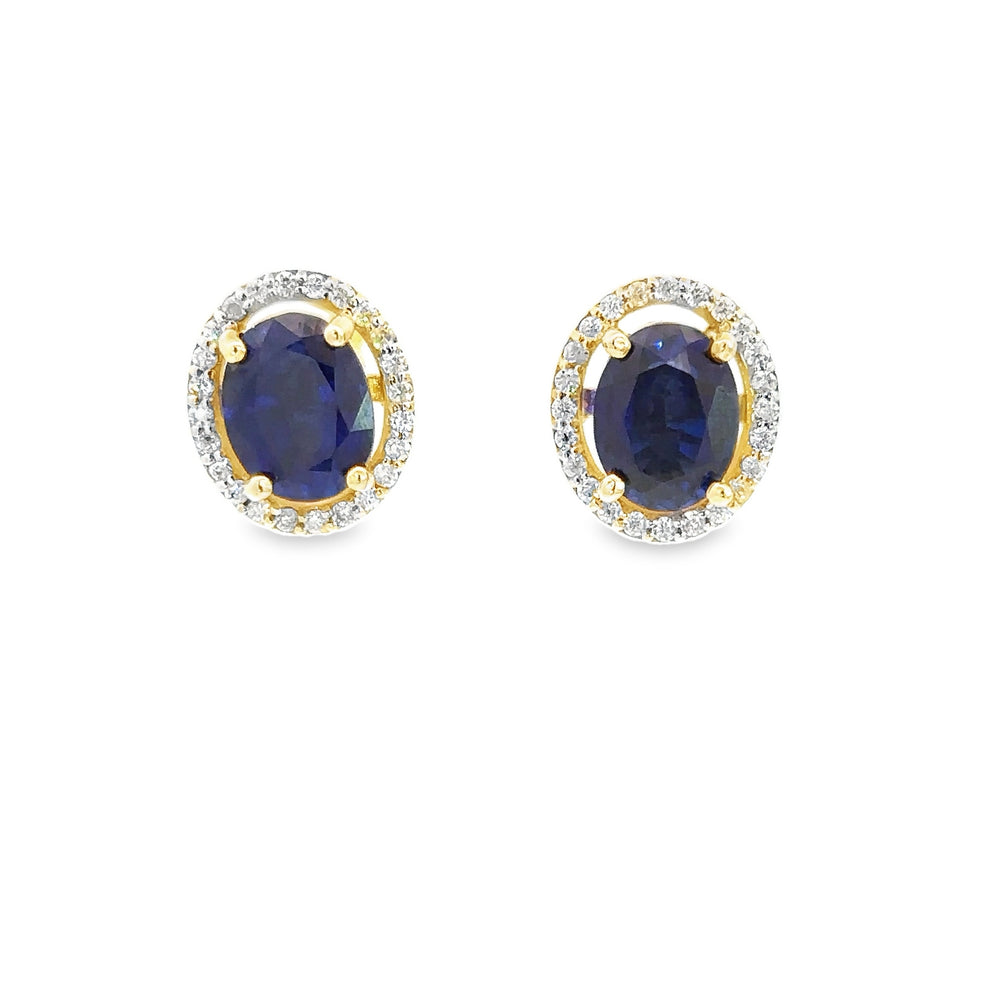 -E- 14kt yg Sapphire & Diamond