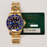 Submariner Date 41mm Blue Bezel Yellow Gold 126618LB