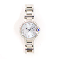 Ballon Bleu de Cartier 33mm Diamond Bezel Blue Dial Steel W4BB0028